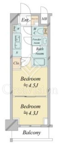 ドゥーエ新横浜　913号室　間取り