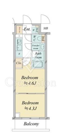 ドゥーエ新横浜　918号室　間取り