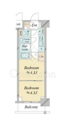 ドゥーエ新横浜　516号室　間取り