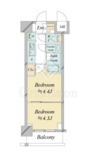ドゥーエ新横浜　522号室　間取り