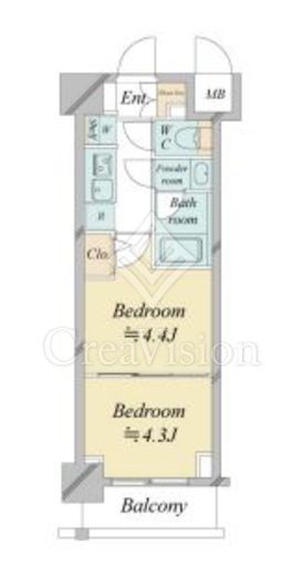 ドゥーエ新横浜　1015号室　間取り