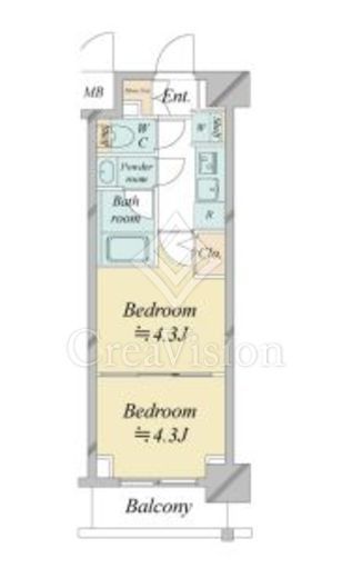 ドゥーエ新横浜　1016号室　間取り