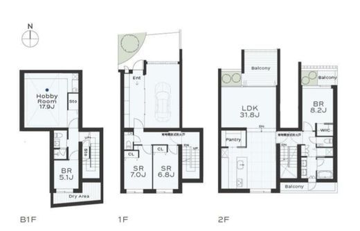 THE GRANDUO HANEGI　VIOLET-02号室　間取り