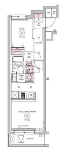 リテラス川崎ウエスト　319号室　間取り