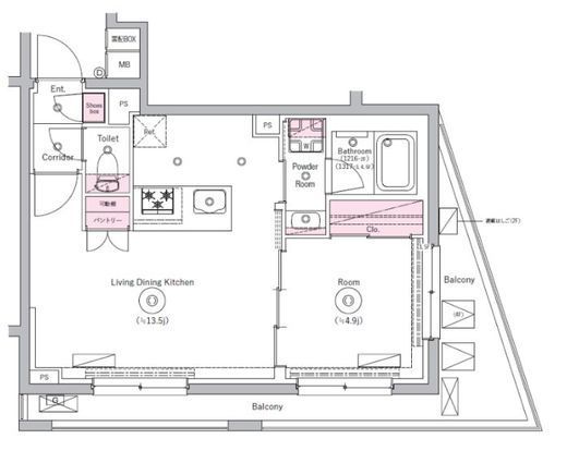 リテラス川崎ウエスト　402号室　間取り