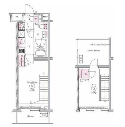 リテラス川崎ウエスト　317号室　間取り