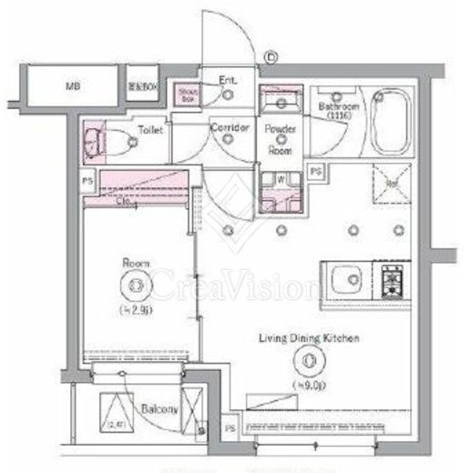 リテラス川崎ウエスト　321号室　間取り