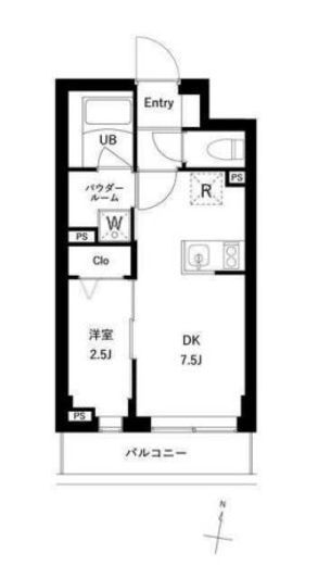 プレセダン千駄木　307号室　間取り