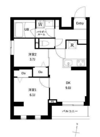 プレセダン千駄木　308号室　間取り