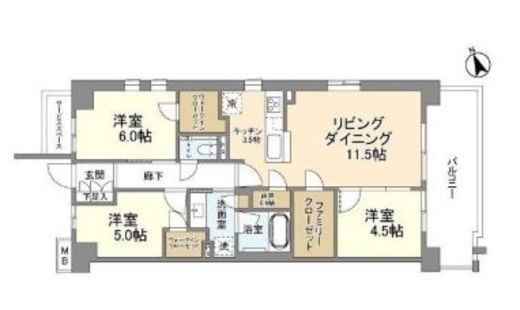 プラウド川崎矢向　226号室　間取り