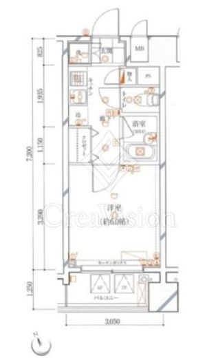 ガリシア銀座イースト　705号室　間取り