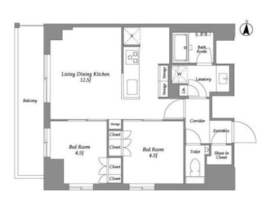 ウエリスアーバン住吉EAST　1002号室　間取り