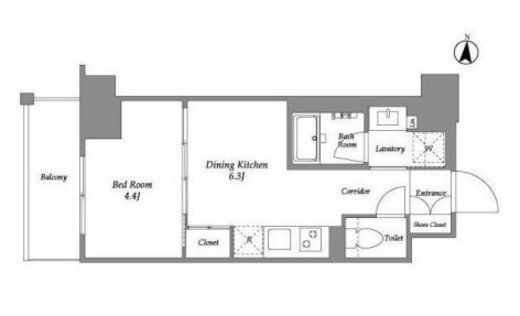 ウエリスアーバン住吉EAST　103号室　間取り