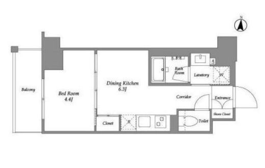ウエリスアーバン住吉EAST　505号室　間取り