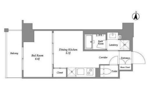 ウエリスアーバン住吉EAST　704号室　間取り