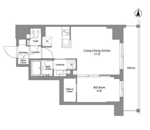 ウエリスアーバン住吉EAST　707号室　間取り