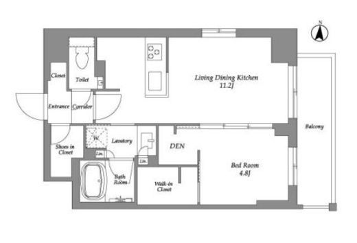 ウエリスアーバン住吉EAST　708号室　間取り