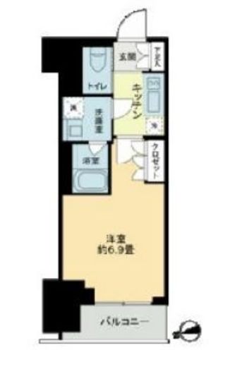 ザ・ライオンズフォーシア鶴見　504号室　間取り