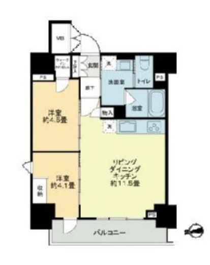 ザ・ライオンズフォーシア鶴見　801号室　間取り