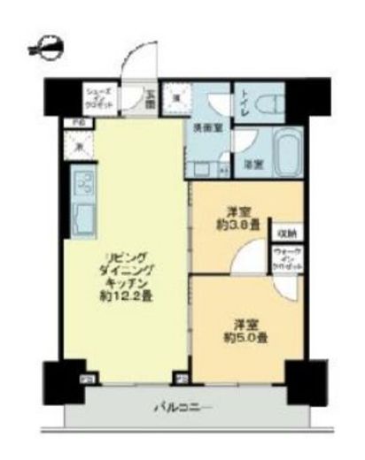 ザ・ライオンズフォーシア鶴見　803号室　間取り