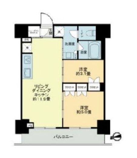 ザ・ライオンズフォーシア鶴見　805号室　間取り