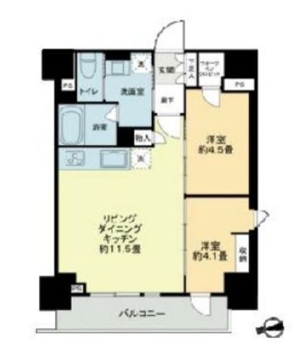 ザ・ライオンズフォーシア鶴見　806号室　間取り