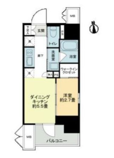 ザ・ライオンズフォーシア鶴見　1007号室　間取り