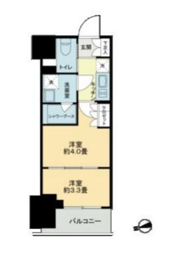 ザ・ライオンズフォーシア鶴見　409号室　間取り