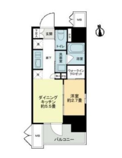 ザ・ライオンズフォーシア鶴見　907号室　間取り