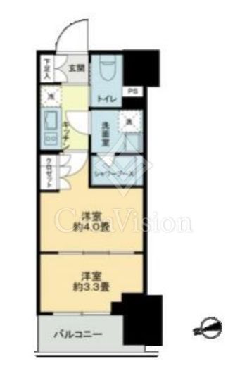 ザ・ライオンズフォーシア鶴見　708号室　間取り