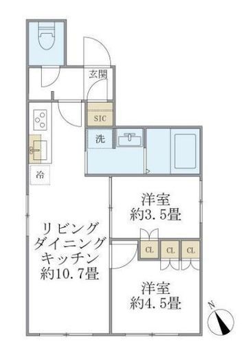 プラティーク清澄庭園　402号室　間取り