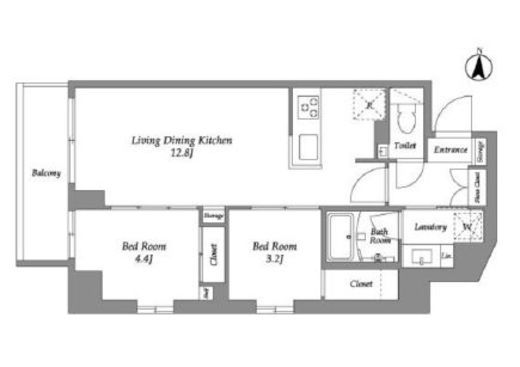 ウエリスアーバン住吉WEST　1003号室　間取り