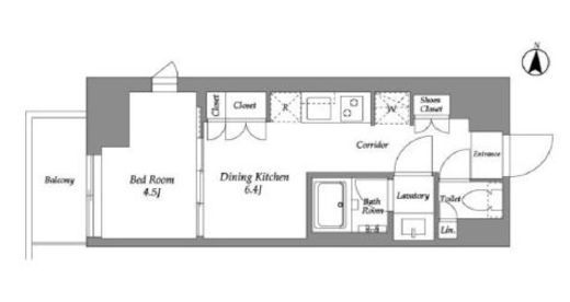 ウエリスアーバン住吉WEST　301号室　間取り