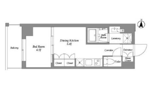 ウエリスアーバン住吉WEST　303号室　間取り