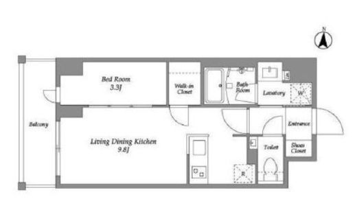 ウエリスアーバン住吉WEST　305号室　間取り