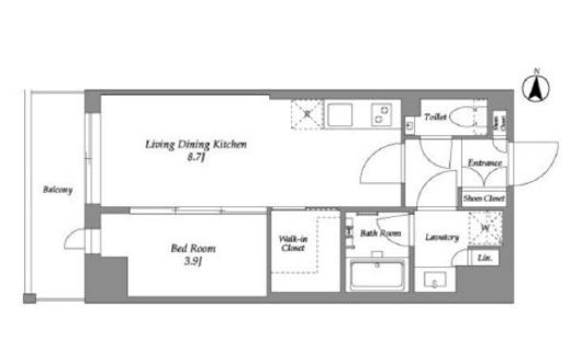 ウエリスアーバン住吉WEST　504号室　間取り