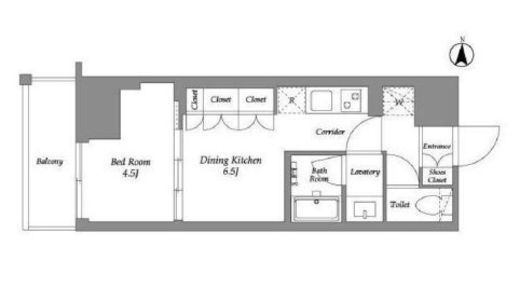 ウエリスアーバン住吉WEST　506号室　間取り