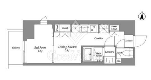 ウエリスアーバン住吉WEST　401号室　間取り