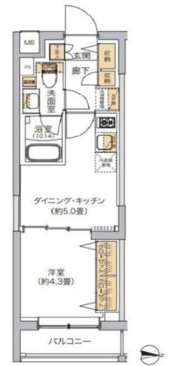 リビオメゾン湯島　107号室　間取り