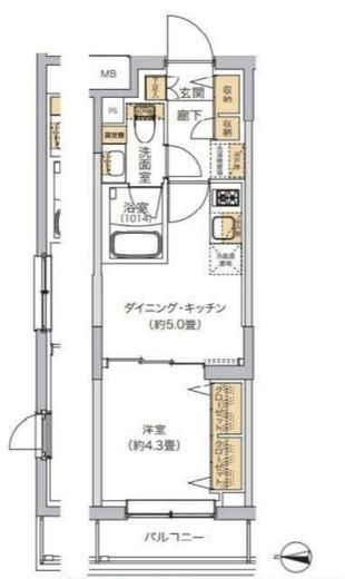 リビオメゾン湯島　301号室　間取り