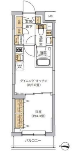 リビオメゾン湯島　304号室　間取り