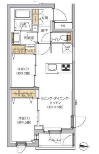 リビオメゾン湯島　306号室　間取り