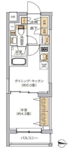 リビオメゾン湯島　307号室　間取り