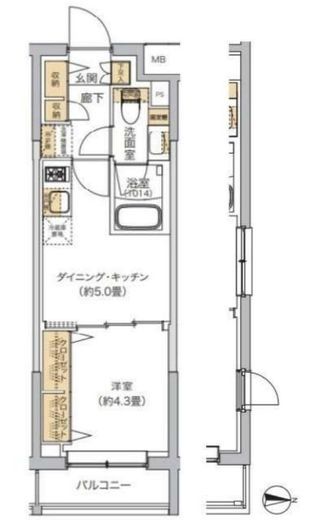 リビオメゾン湯島　310号室　間取り