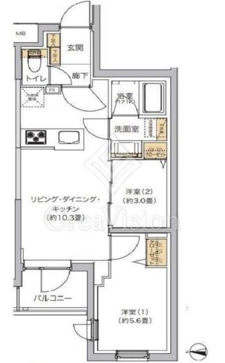 リビオメゾン湯島　206号室　間取り