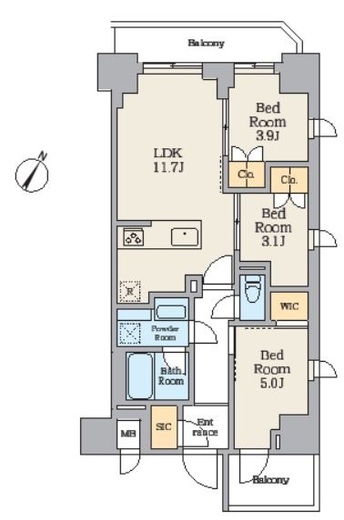 Alivis川崎　401号室　間取り