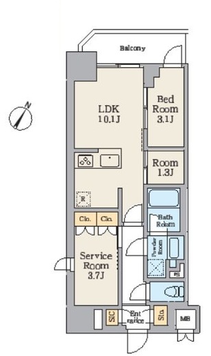 Alivis川崎　603号室　間取り