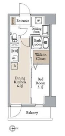グランカーサ住吉Ⅱ　504号室　間取り
