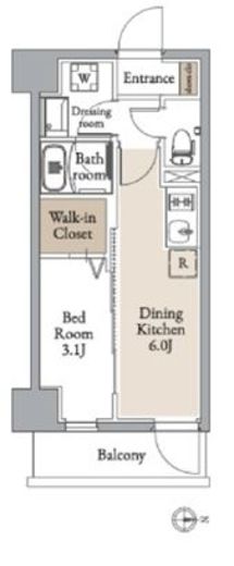 グランカーサ住吉Ⅱ　903号室　間取り
