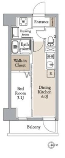 グランカーサ住吉Ⅱ　403号室　間取り